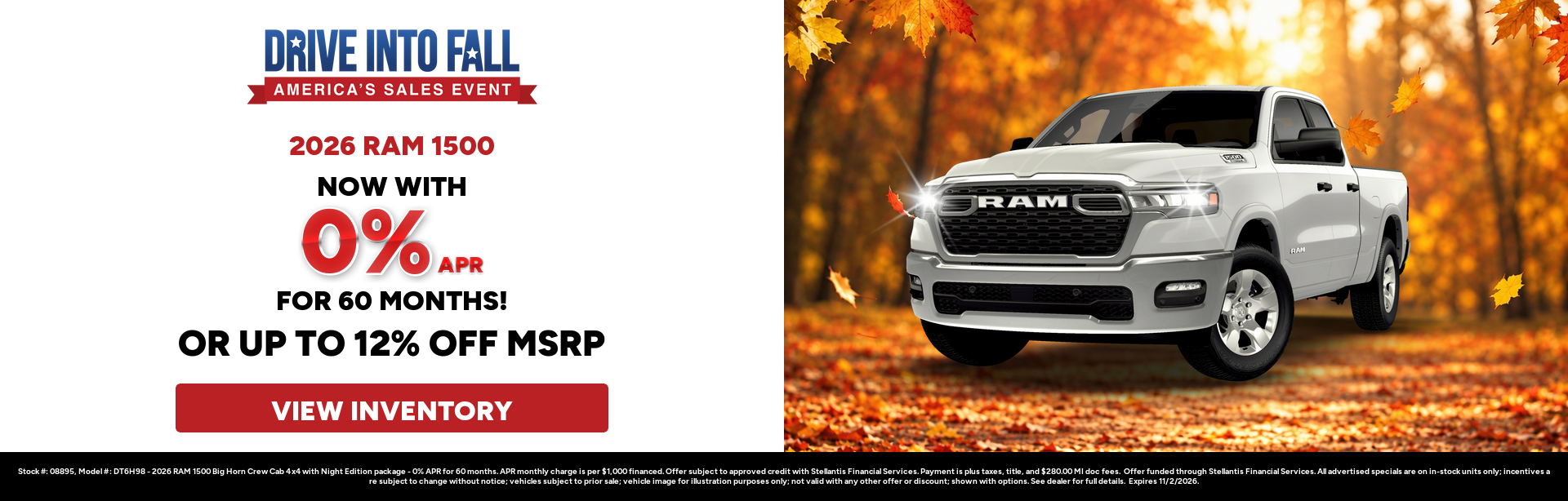 Best finance rates on a 2026 RAM 1500 near Greenville, MI