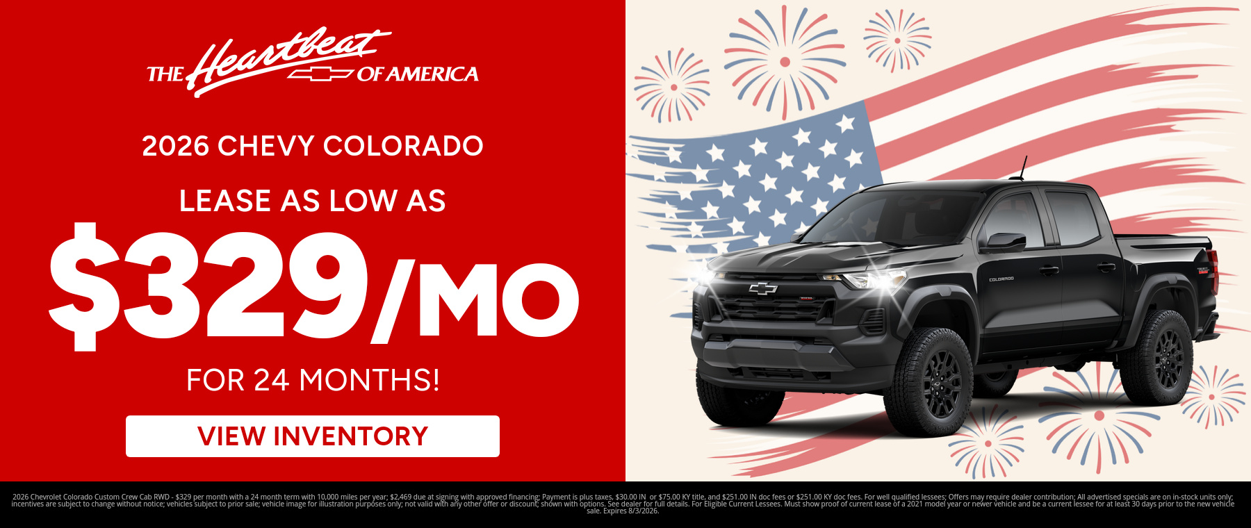 Best lease payments on a 2026 Chevrolet Colorado near New Albany, IN