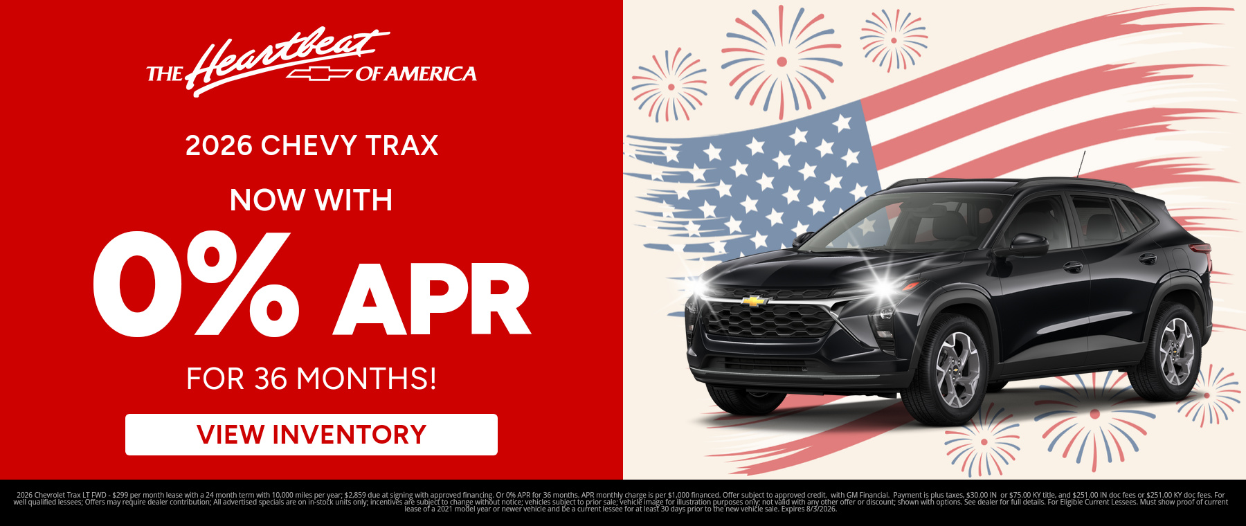 New 2026 Chevrolet Trax special offer near Sellersburg, IN