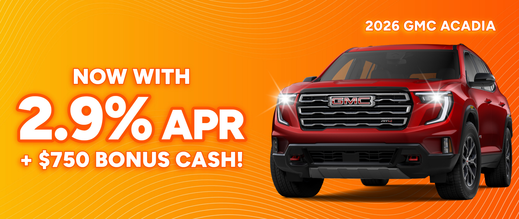 Best finance rates on a 2026 GMC Acadia near New Albany, IN