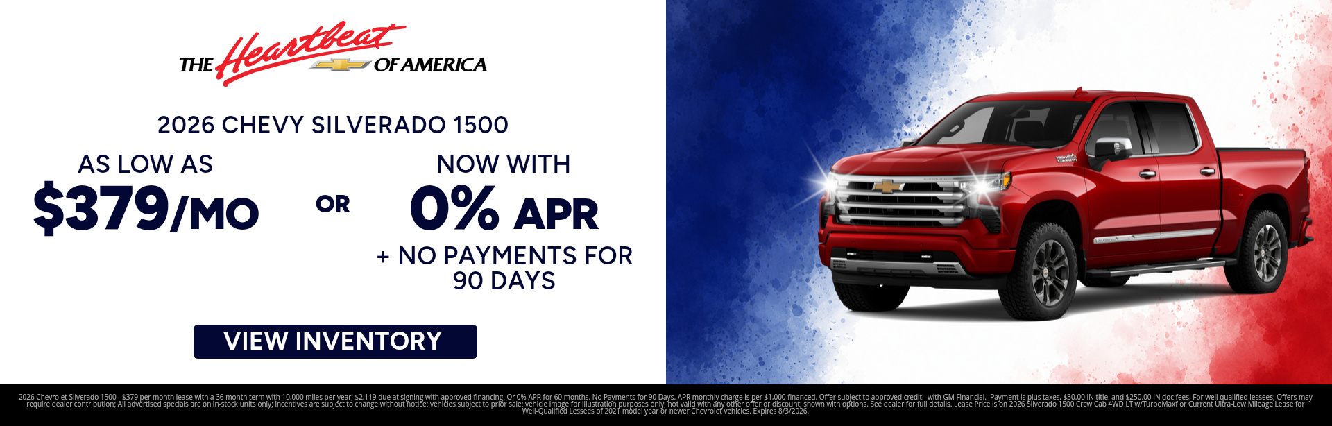 New 2026 Chevrolet Silverado 1500 special offer near Kokomo, Indiana