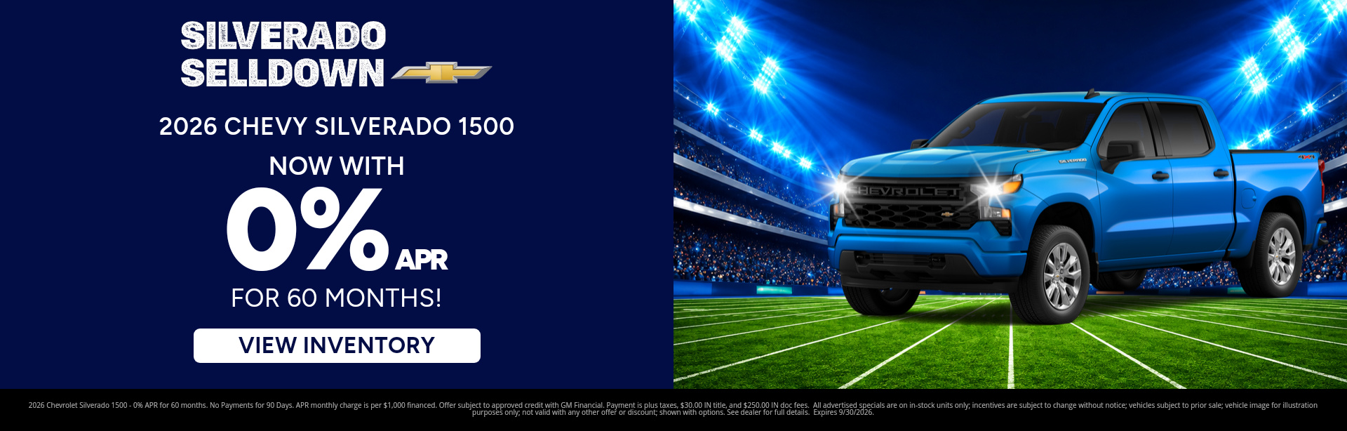 Best finance rates on a 2026 Chevrolet Silverado 1500 near Logansport, IN