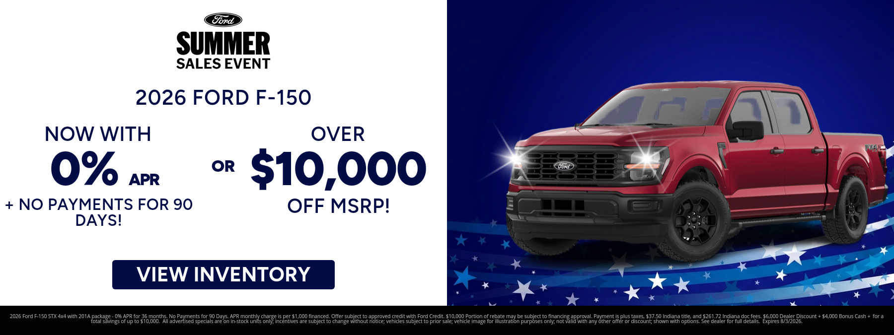Save on a new 2026 Ford F-150 with this special offer near Marion, IN