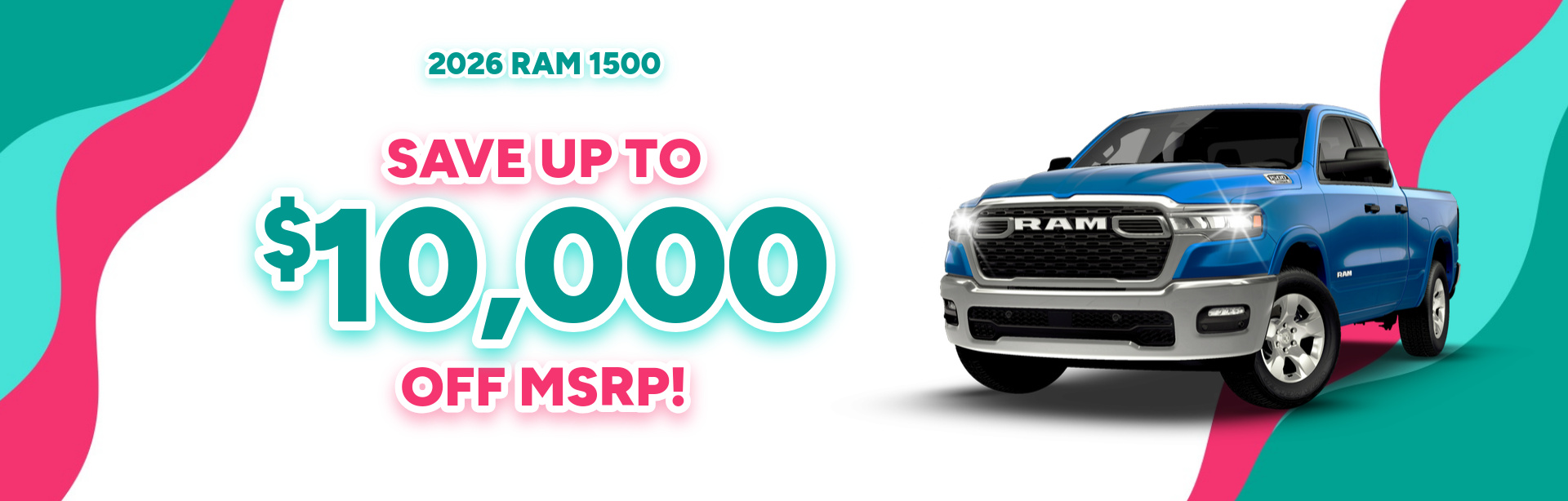 Rebate special on a 2026 RAM 1500 near Fort Wayne, IN