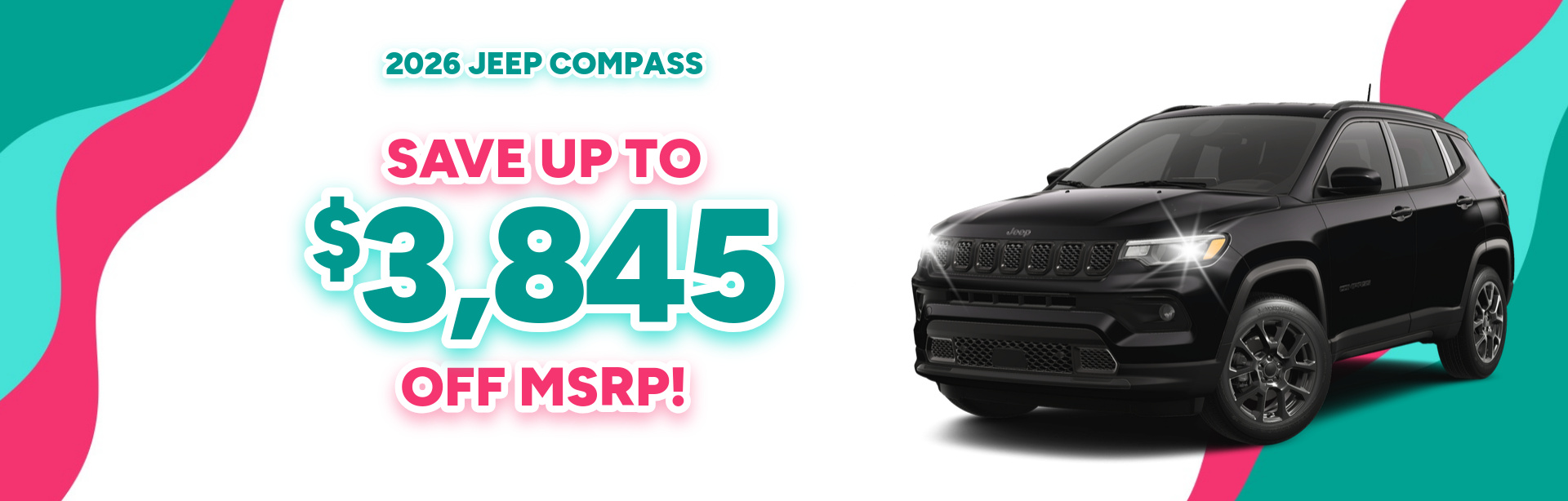 Rebate special on a 2026 Jeep Compass near Auburn, IN