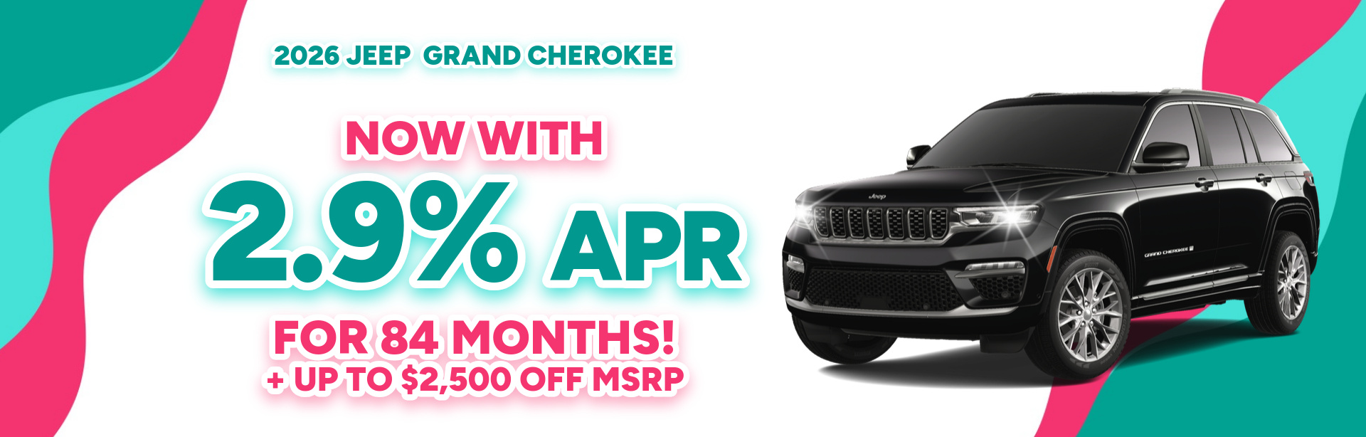 Save on a new 2026 Jeep Grand Cherokee with this special offer near Auburn, Indiana