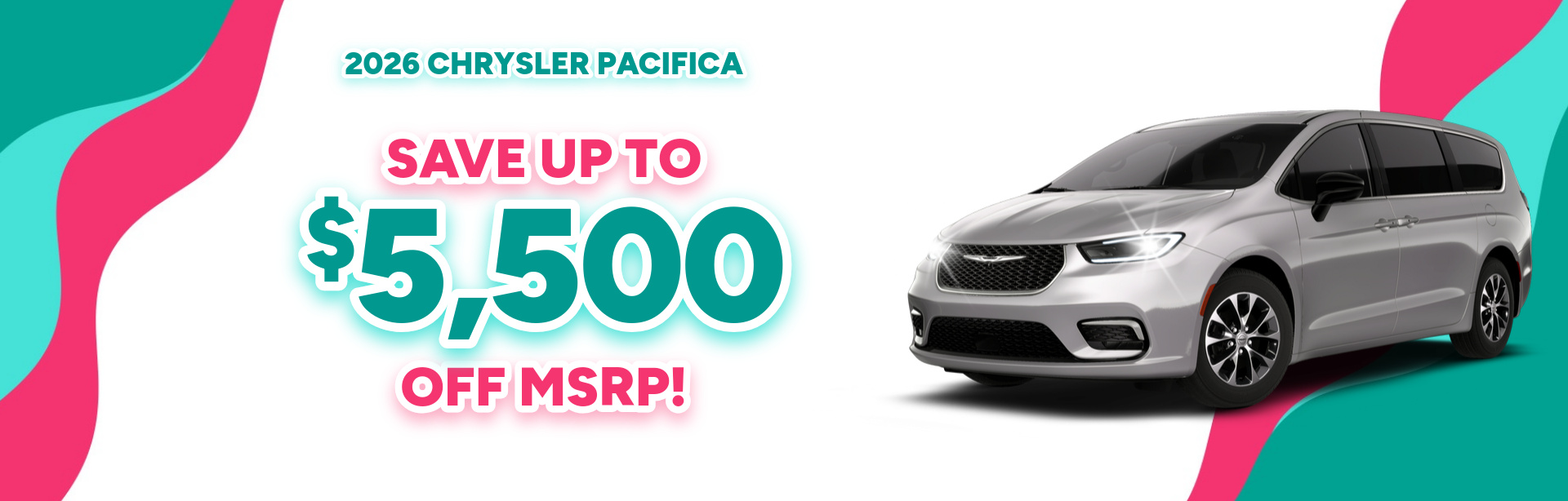 Rebate special on a 2026 Chrysler Pacifica near Auburn, IN