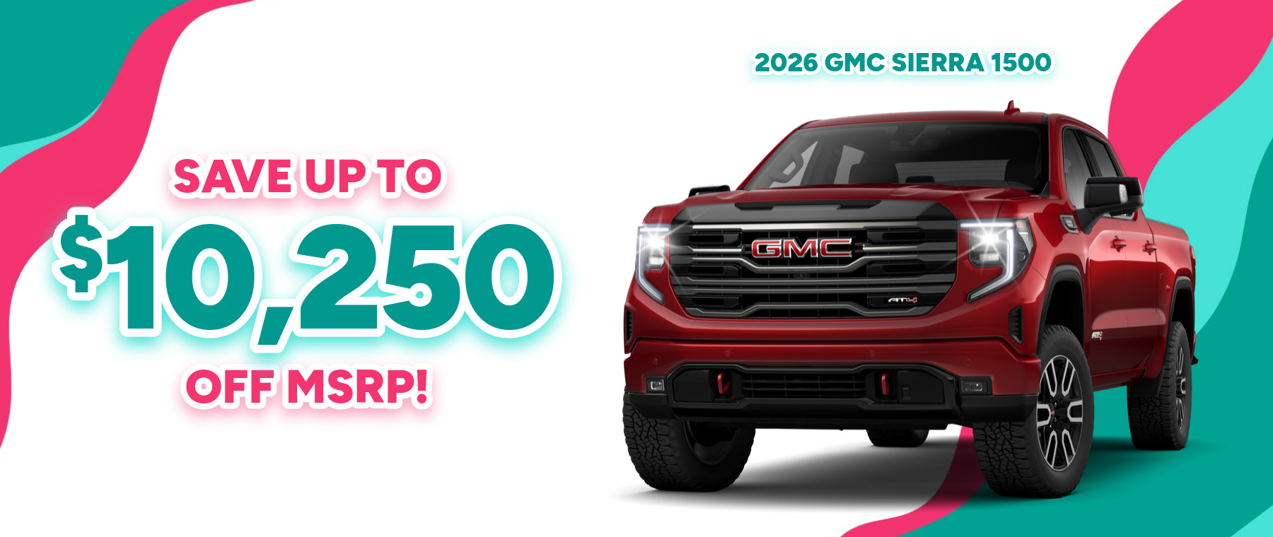 Rebate special on a 2026 GMC Sierra 1500 near Fort Wayne, IN