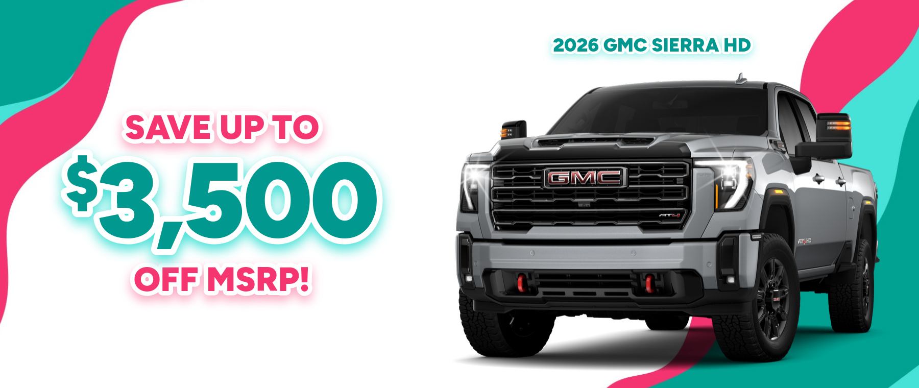 Rebate special on a 2026 GMC Sierra HD near Auburn, Indiana