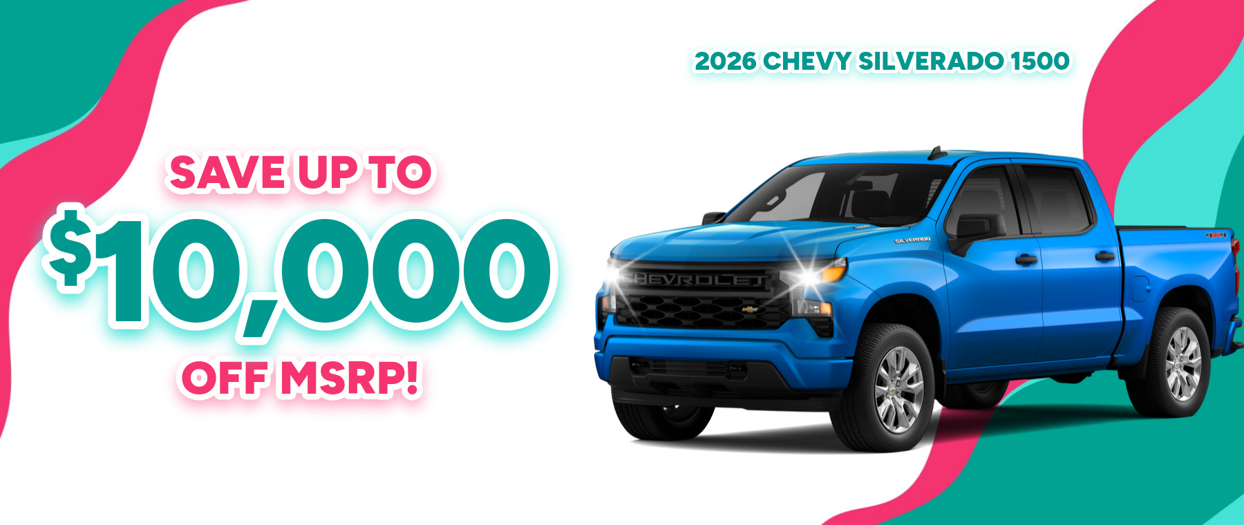 Rebate special on a 2026 Chevrolet Silverado 1500 near South Bend, IN