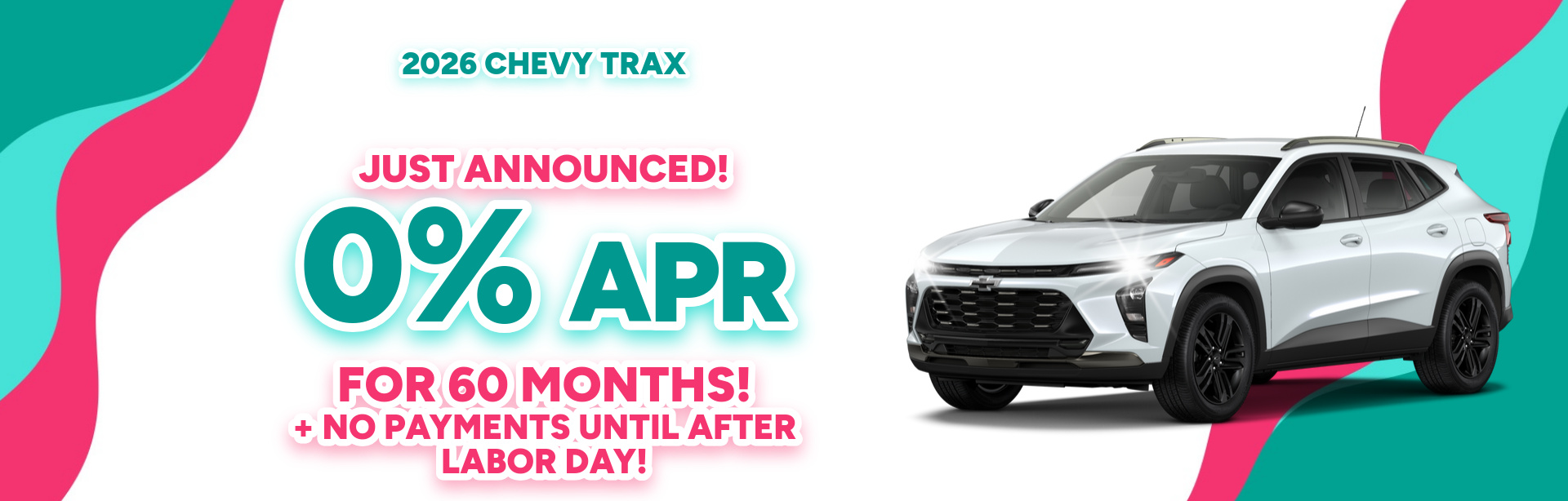 Best finance rates on a 2026 Chevrolet Trax near Wabash, Indiana