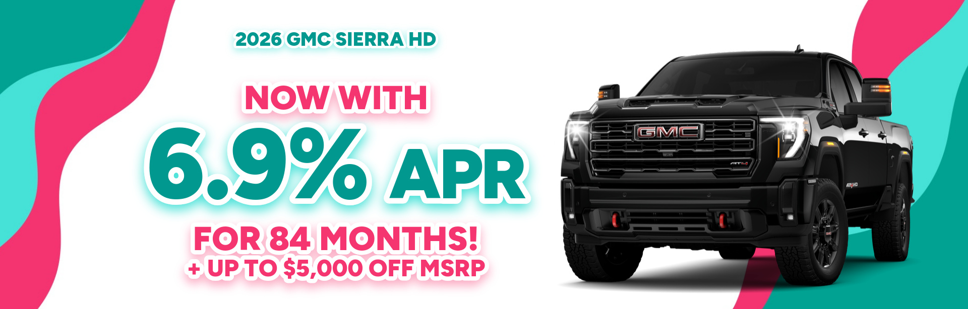 Save on a new 2026 GMC Sierra HD with this special offer near Peru, Indiana
