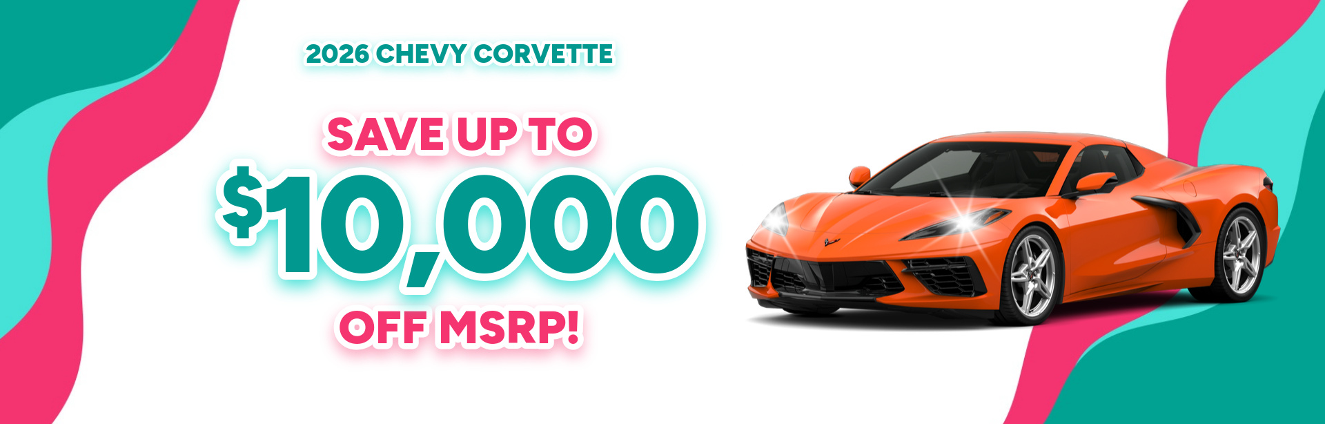 Rebate special on a 2026 Chevrolet Corvette near Rochester, IN