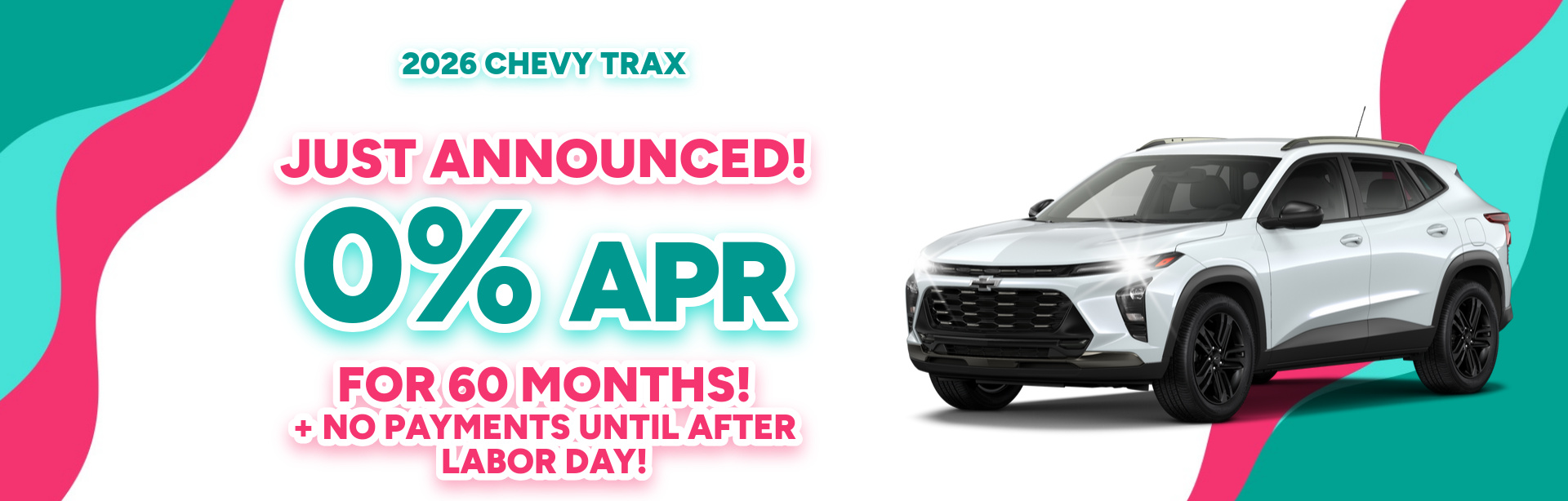 Best finance rates on a 2026 Chevrolet Trax near Peru, IN