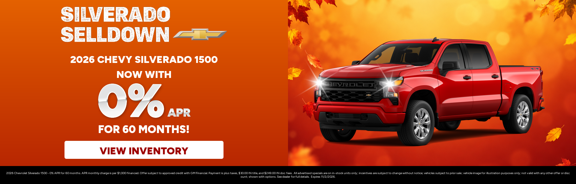 Best finance rates on a 2026 Chevrolet Silverado 1500 near Logansport, IN