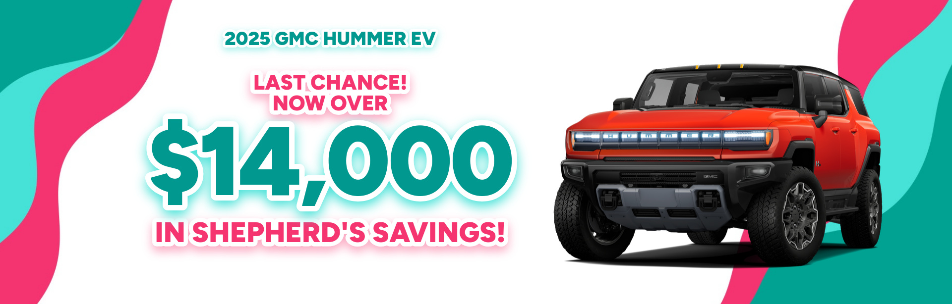 Rebate special on a 2025 GMC Hummer EV near Huntington, Indiana