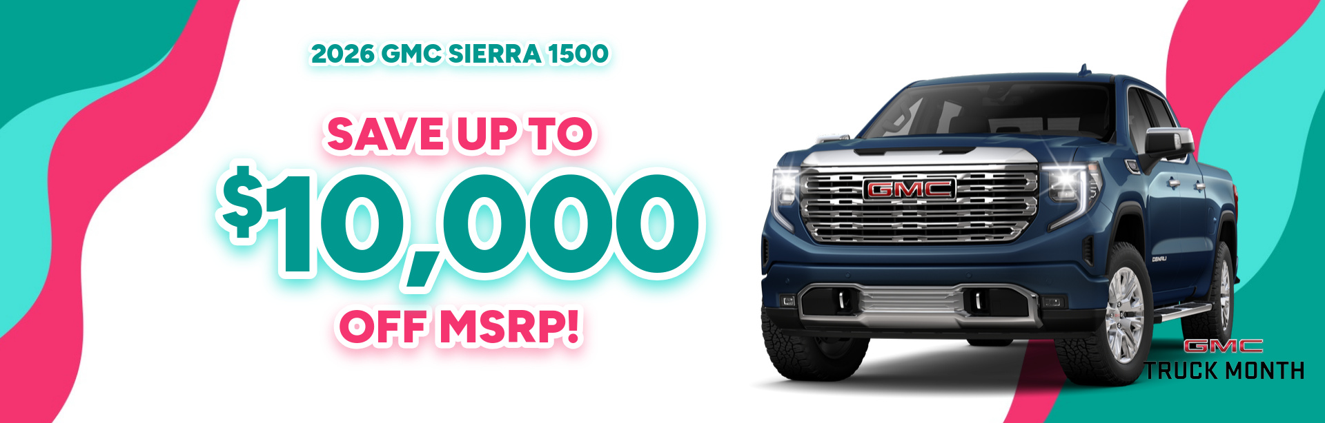 Rebate special on a 2026 GMC Sierra 1500 near Wabash, IN