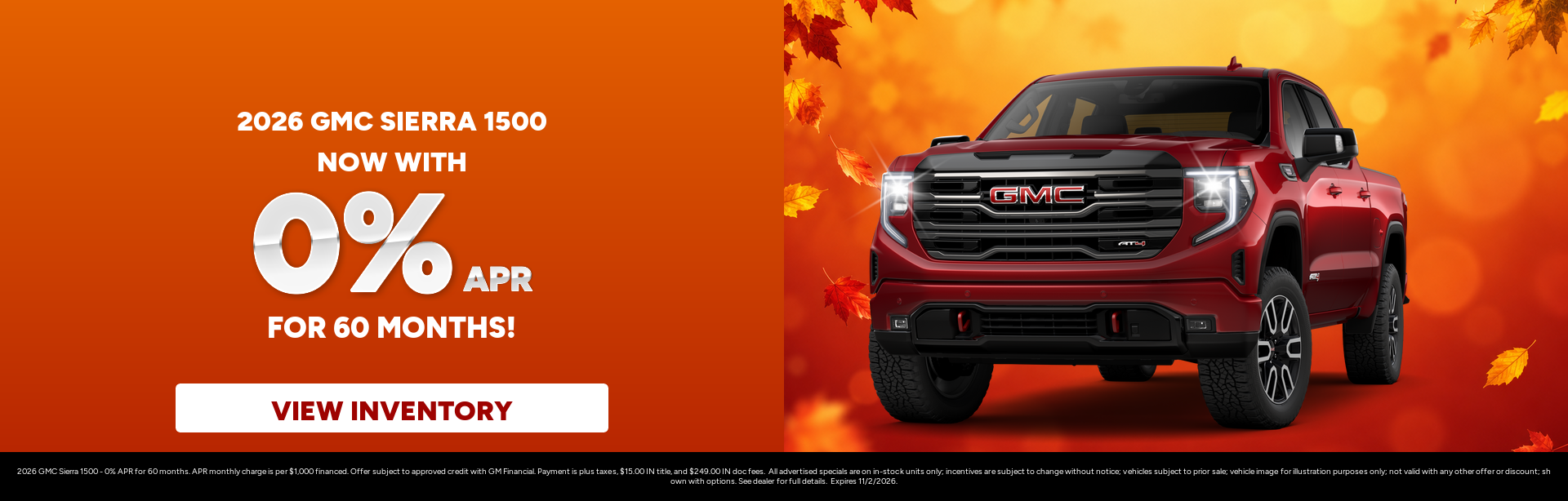 Best finance rates on a 2026 GMC Sierra 1500 near Marion, IN