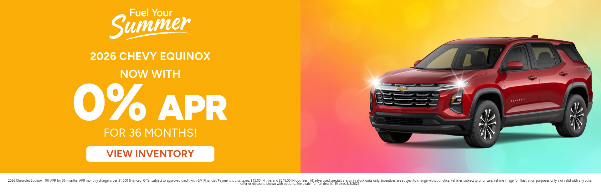 Best finance rates on a 2026 Chevrolet Equinox near Logansport, Indiana