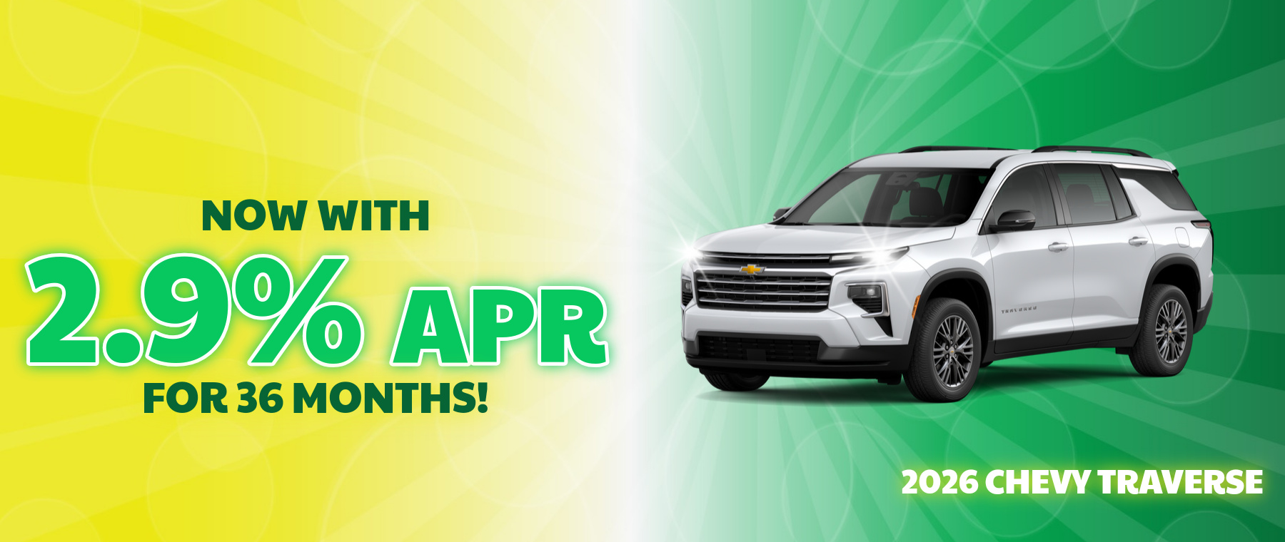 Best finance rates on a 2026 Chevrolet Traverse near Arden, NC