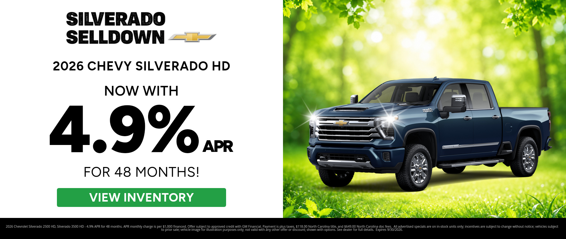 Best finance rates on a 2026 Chevrolet Silverado 2500 HD, Silverado 3500 HD near Asheville, NC
