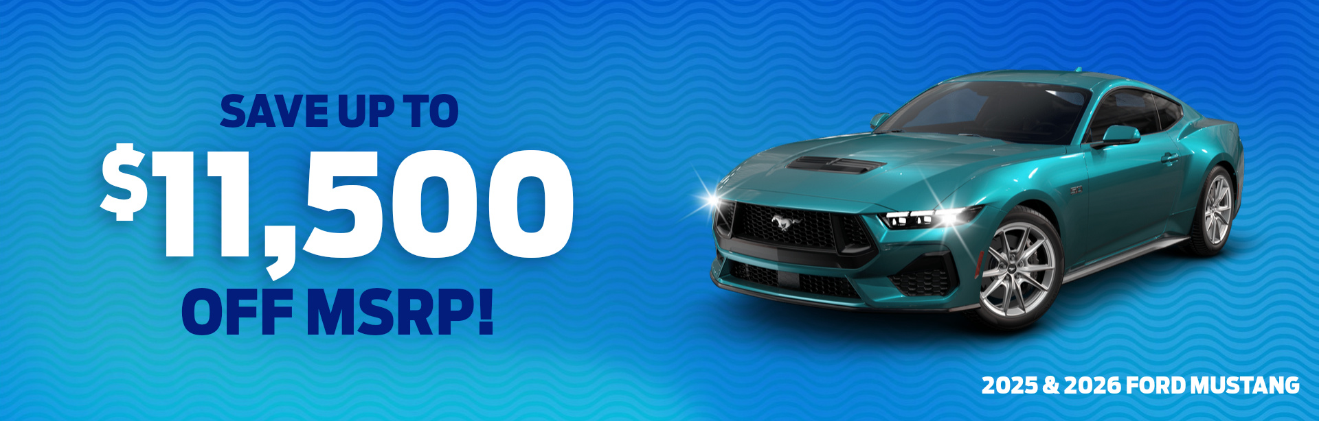 Rebate special on a 2025 & 2026 Ford Mustang near Elwood, Indiana