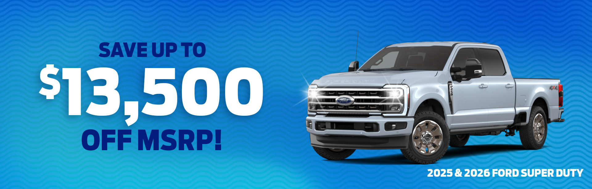 Rebate special on a 2025 & 2026 Ford Super Duty near Kokomo, IN