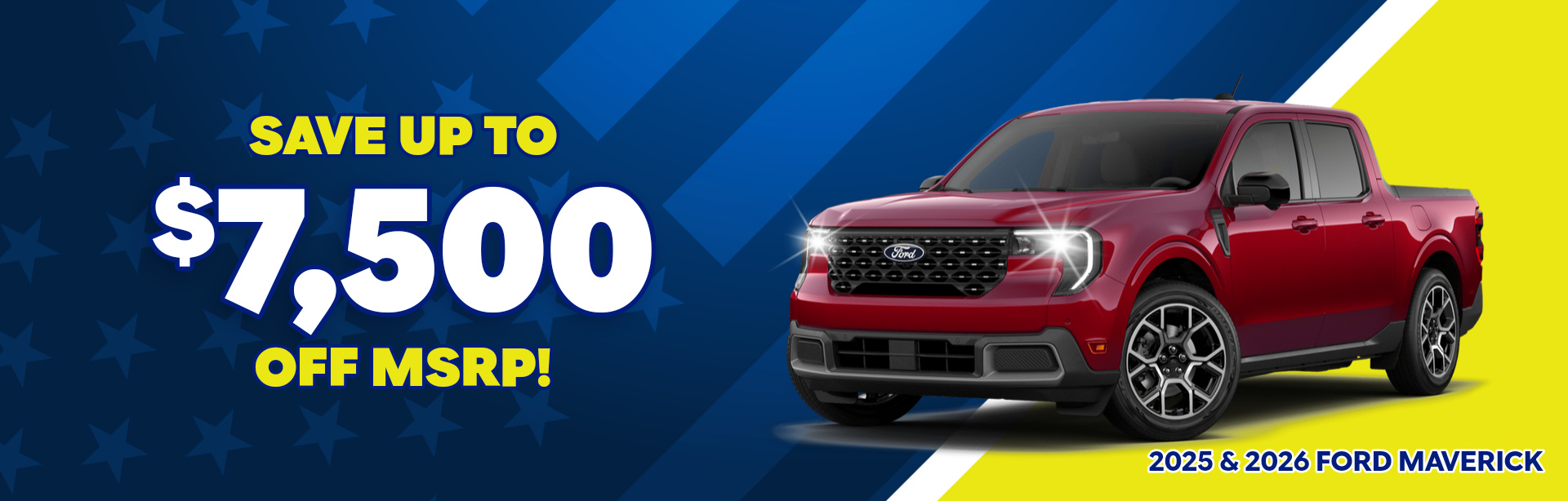 Rebate special on a 2025 & 2026 Ford Maverick near Noblesville, IN