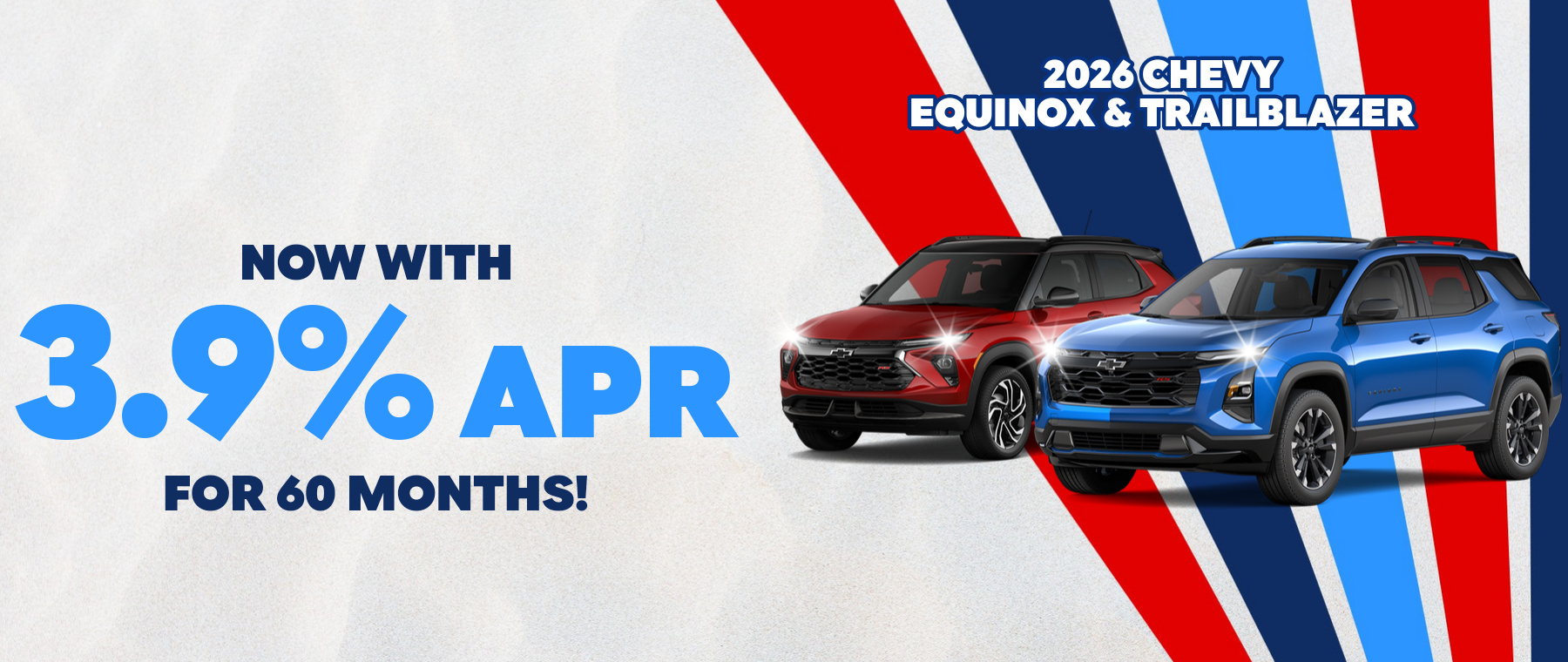 Best finance rates on a 2026 Chevrolet Equinox & Trailblazer near Mathis, Texas