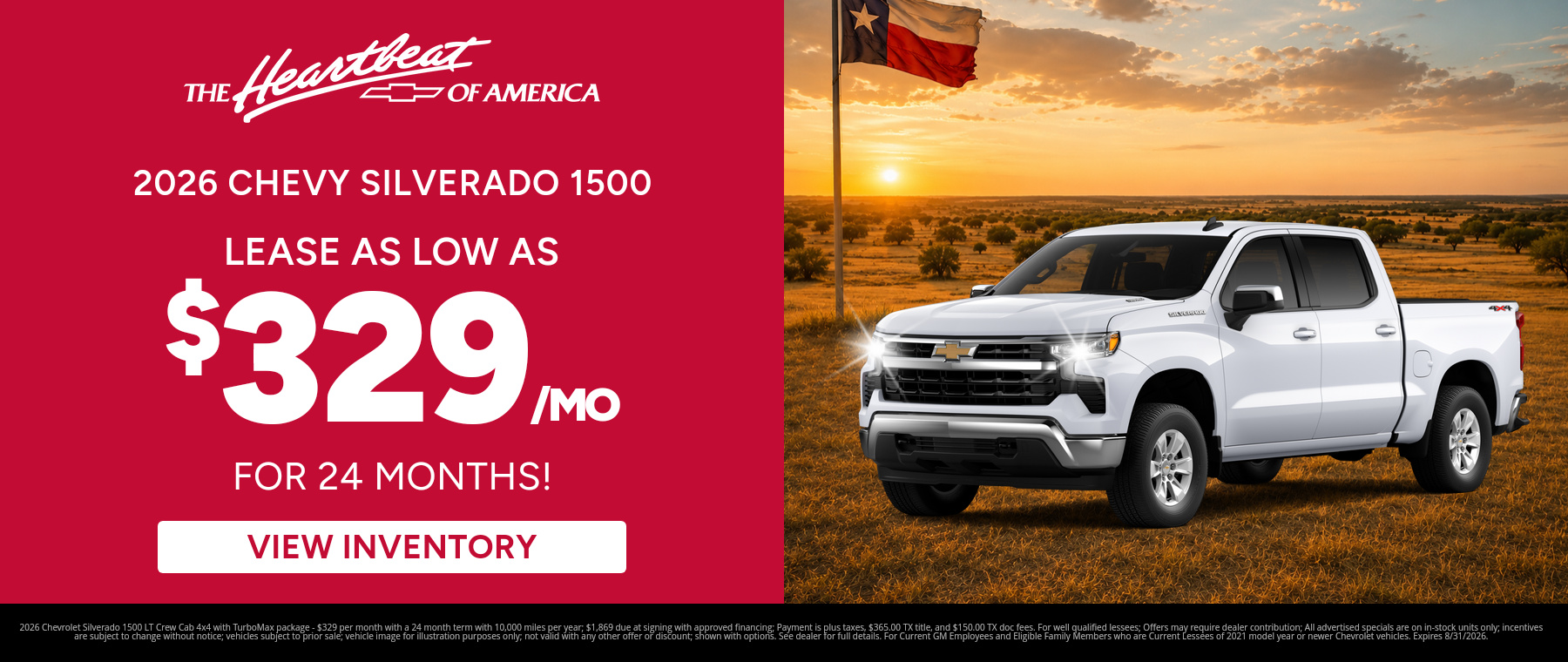 Best lease payments on a 2026 Chevrolet Silverado 1500 near Robstown, Texas
