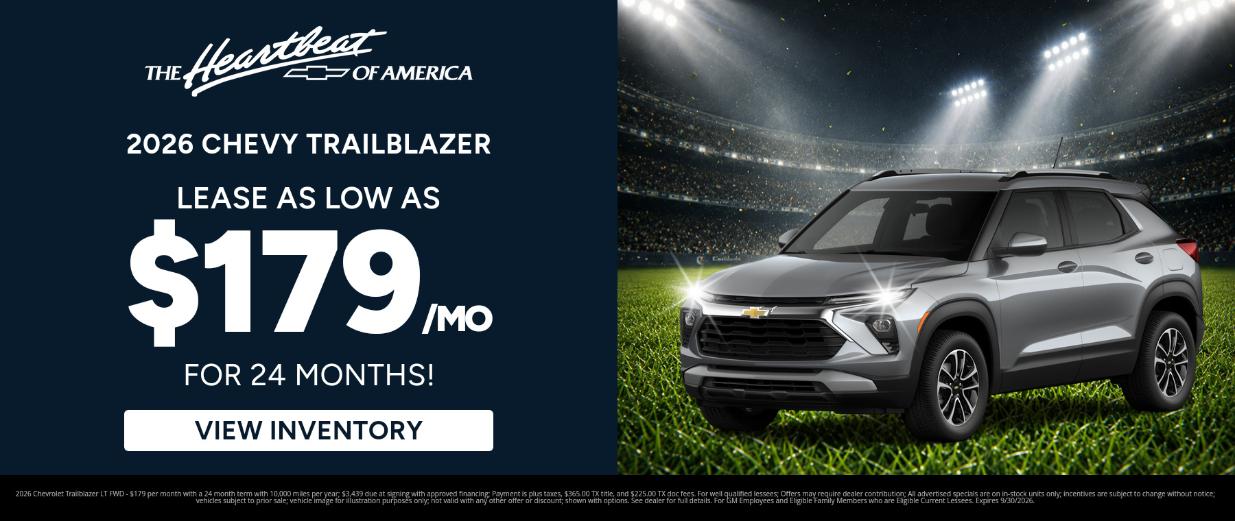 Best lease payments on a 2026 Chevrolet Trailblazer near Alice, TX