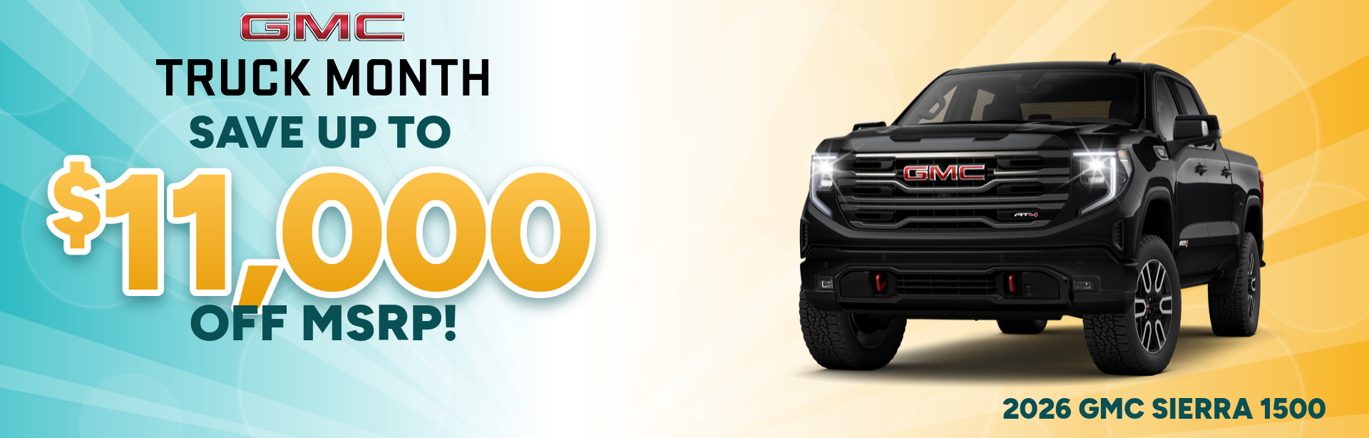 Rebate special on a 2026 GMC Sierra 1500 near Brownsburg, IN