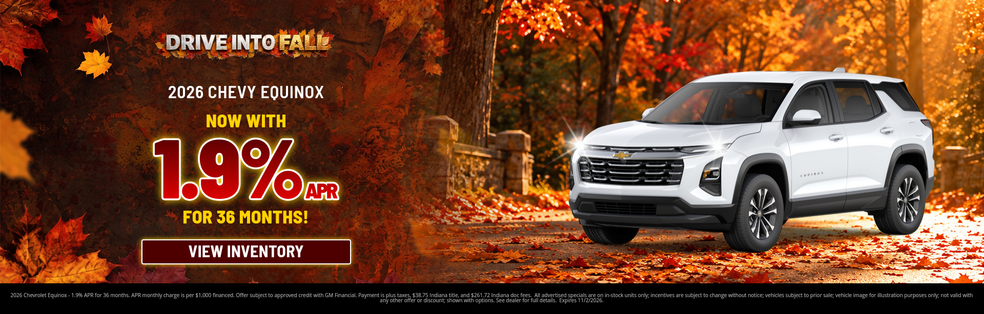 Best finance rates on a 2026 Chevrolet Equinox near Terre Haute, IN