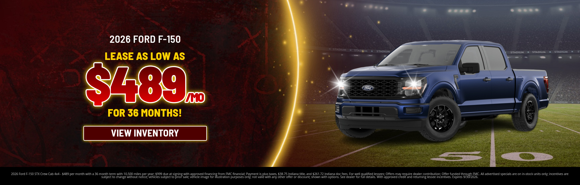 Best lease payments on a 2026 Ford F-150 near Terre Haute, Indiana