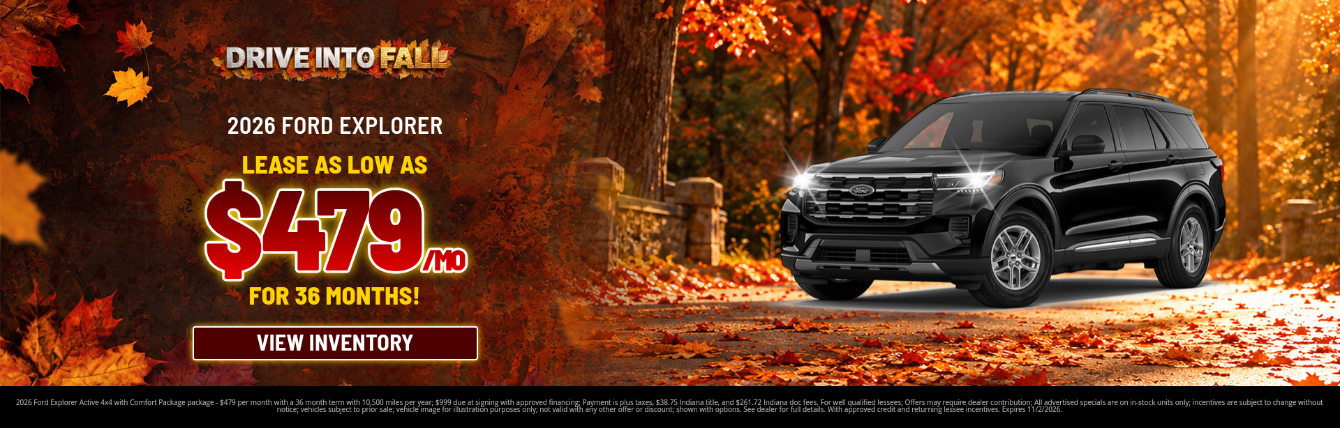 Best lease payments on a 2026 Ford Explorer near Sullivan, IN