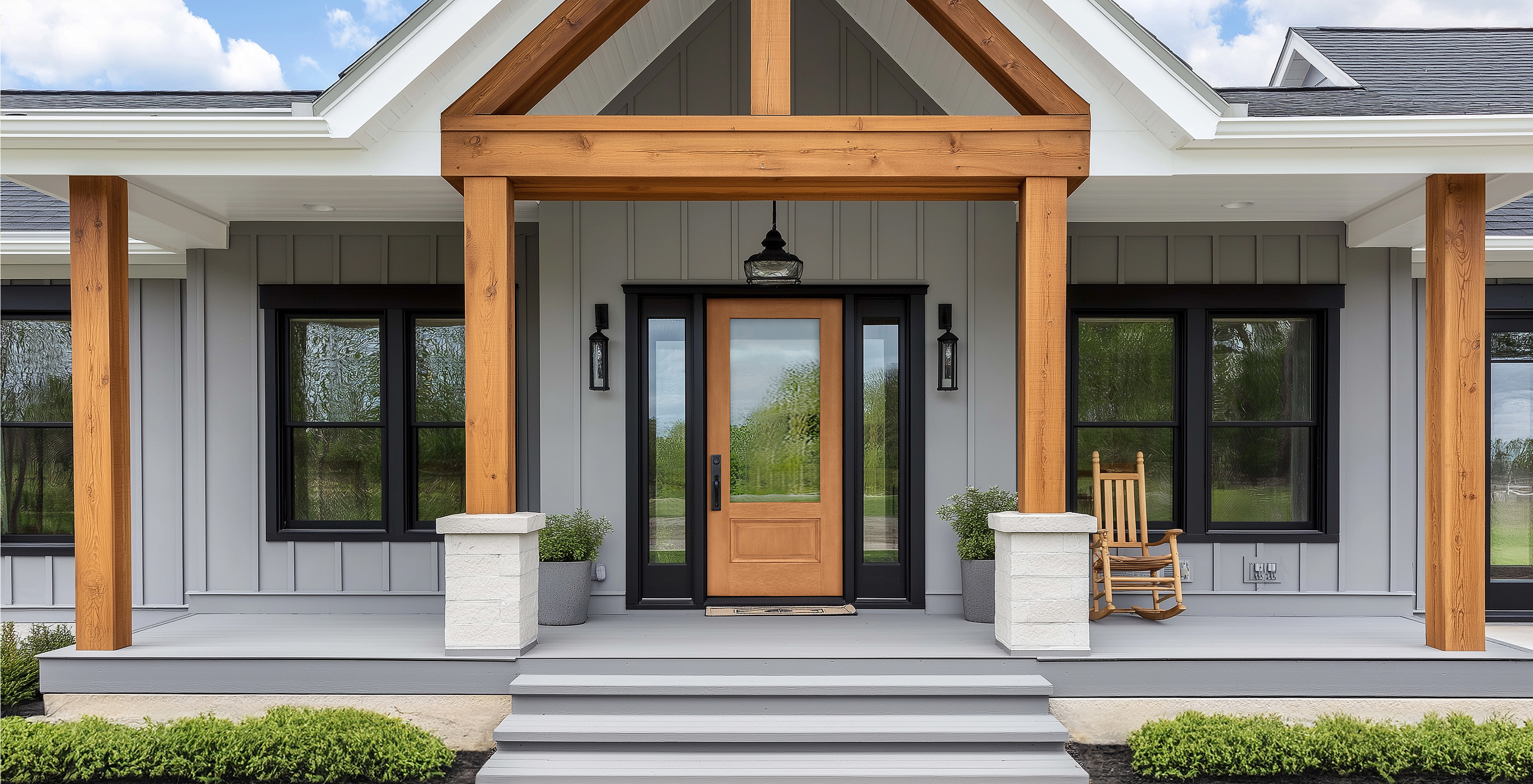 Flush Glazed Fiberglass Doors