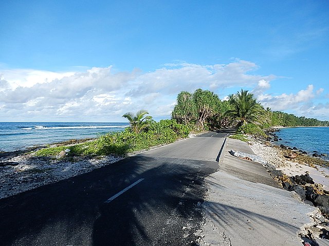 Narrow road in Funafuti
