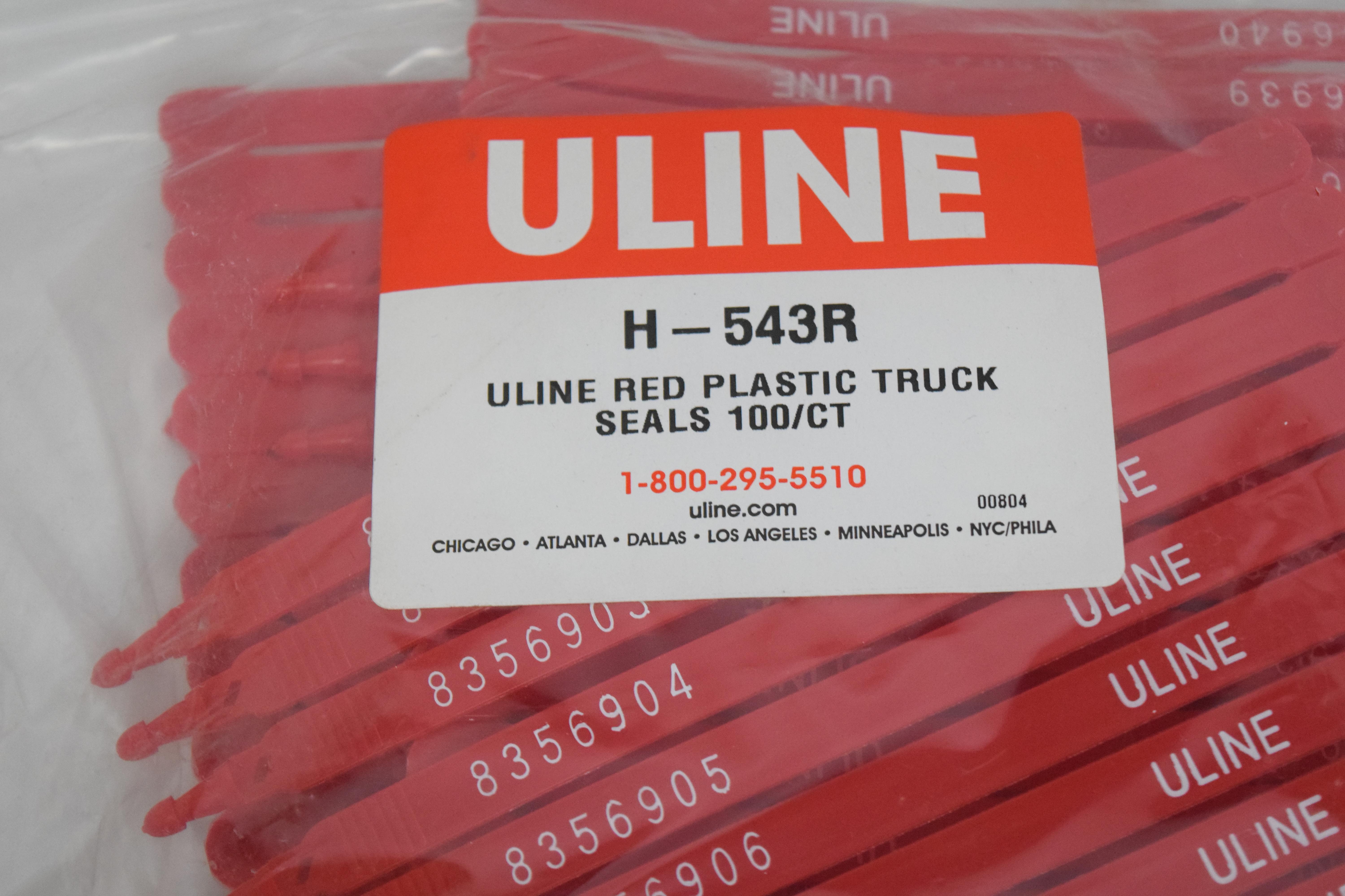 Uline H 543R Red Plastic Truck Seals I267 Uline H 543R Red Plastic Truck Seals I267