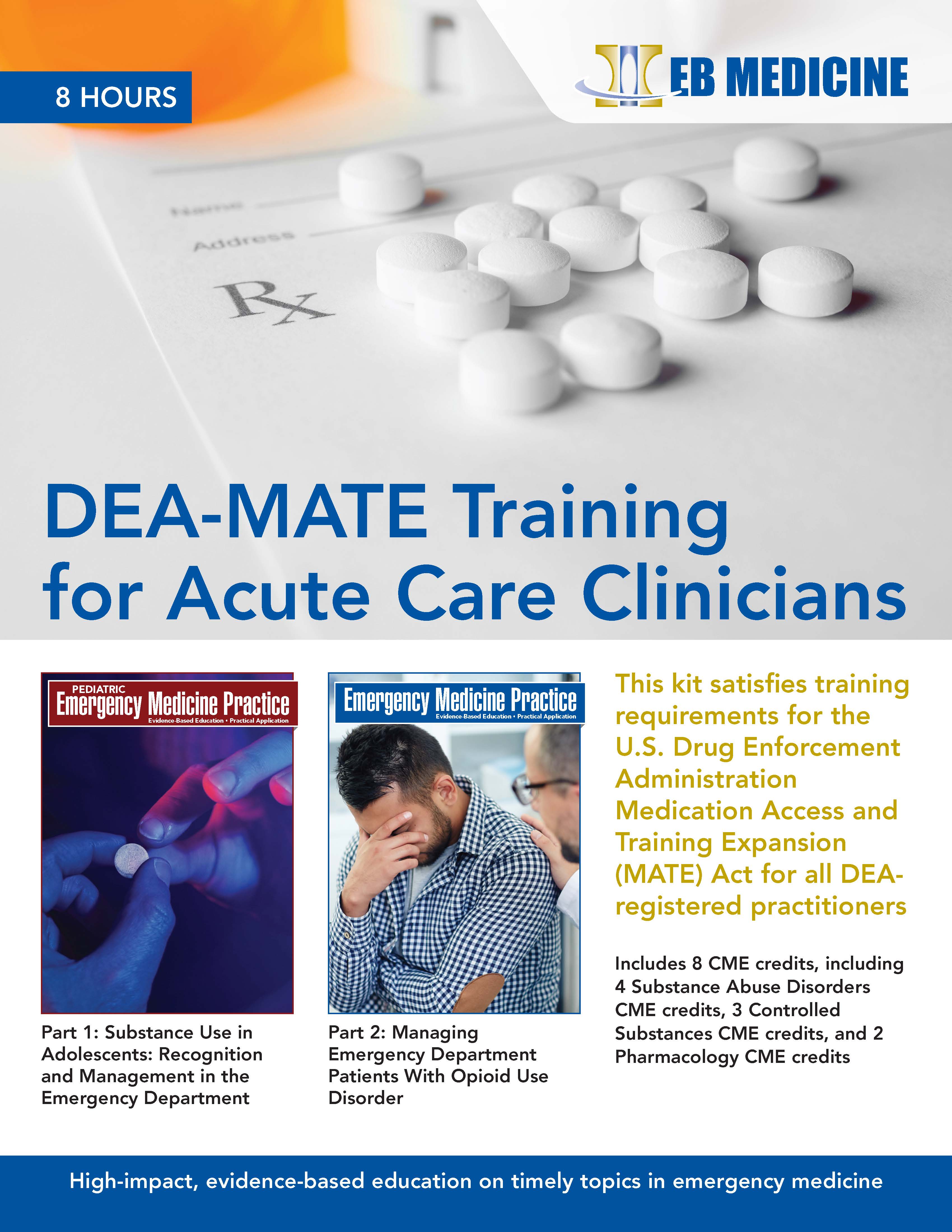 DEA-MATE Training for Acute Care Clinicians