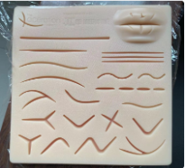 The Laceration Course Silicone Pad for Suture Practice Kit