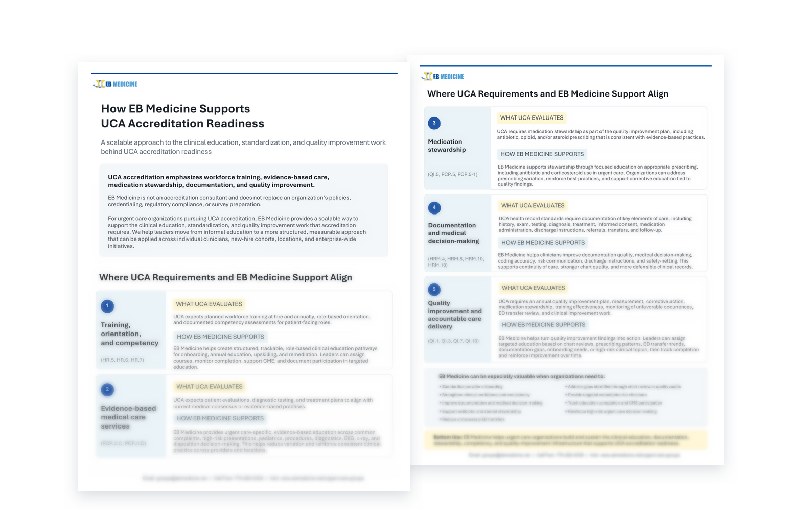 Preview of the free UCA accreditation readiness resource