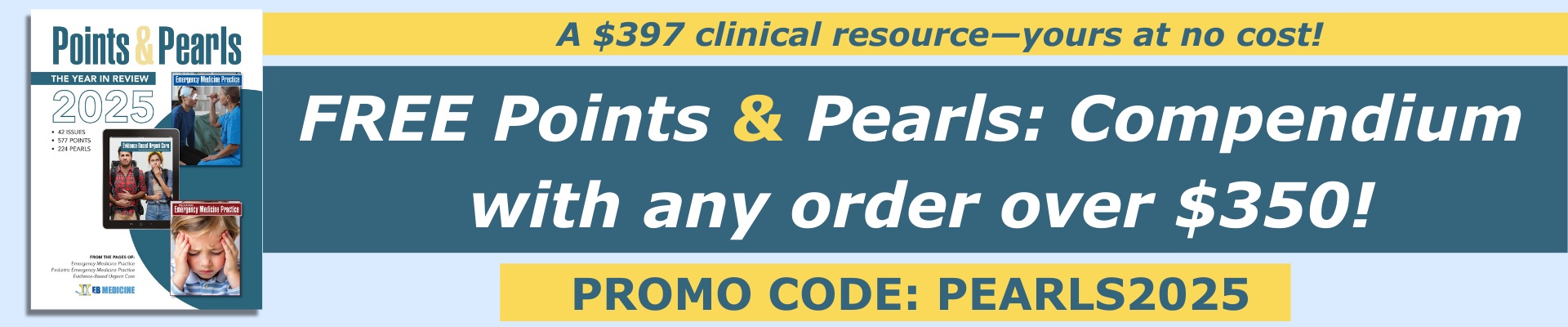 Free points & pearls: Compendium with any order over $350