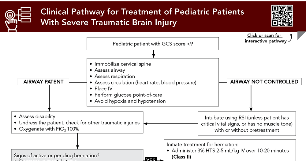 Clinical Pathway for Treatment of Pediatric Patients With Severe Traumatic Brain Injury