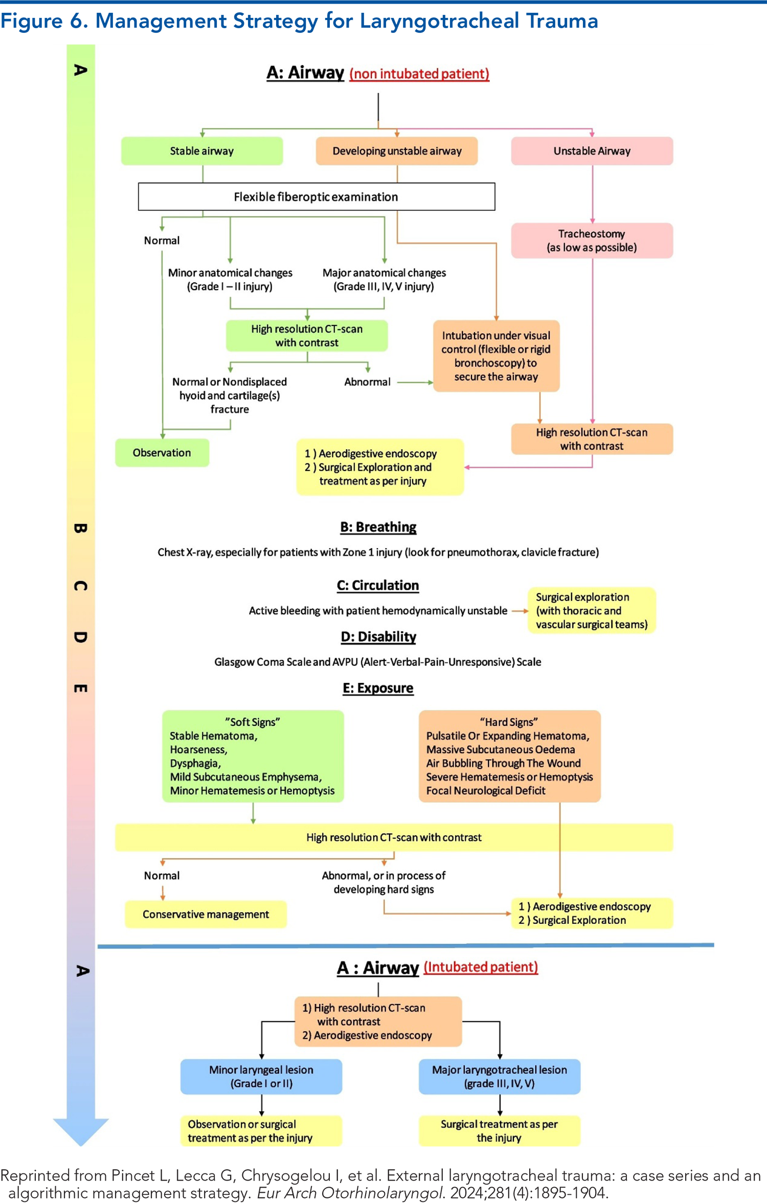 Figure 6. Management Strategy for Laryngotracheal Trauma