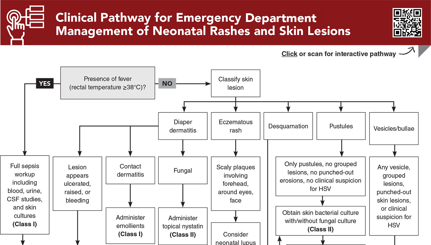Clinical Pathway for Emergency Department Management of Neonatal Rashes and Skin Lesions