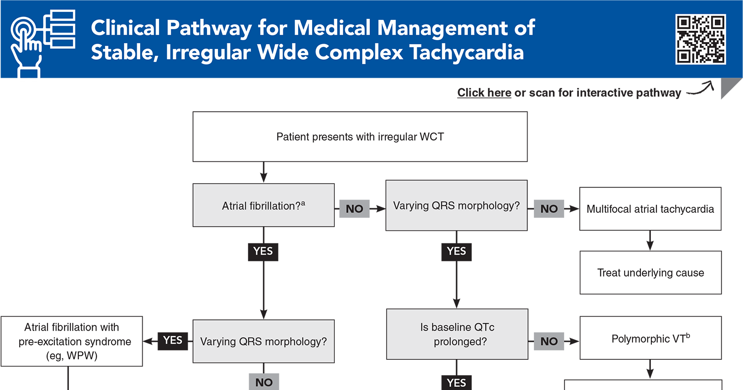 Clinical Pathway for Medical Management of Stable, Irregular Wide Complex Tachycardia