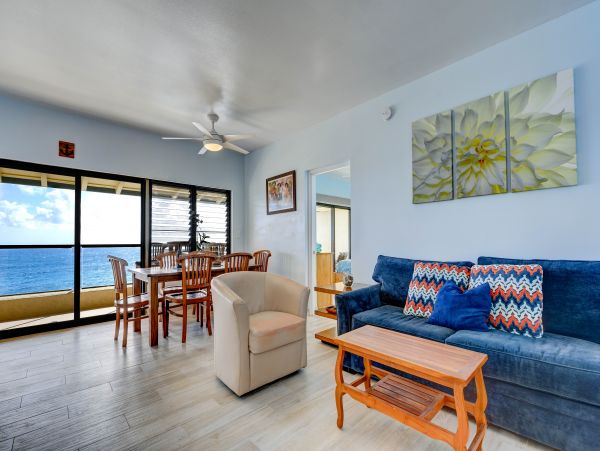 Poipu Stunning Three Bedroom Oceanfront Vacation Condo