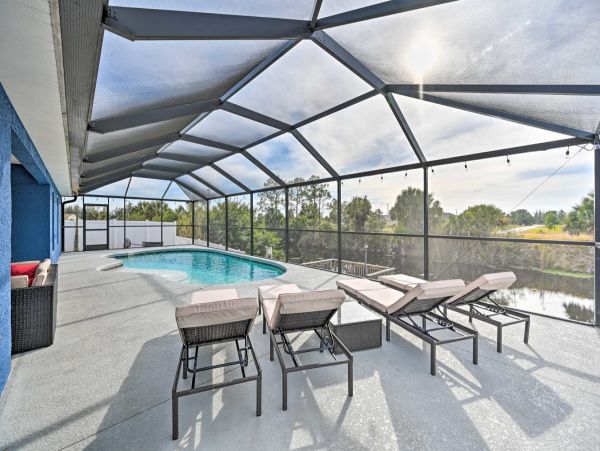 Cape Coral Vacation Home with Private Caged Pool