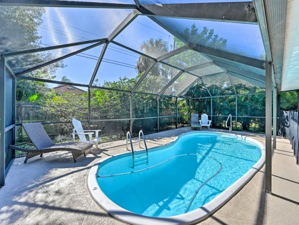 Walk to Beach Naples Vacation Home with Pool