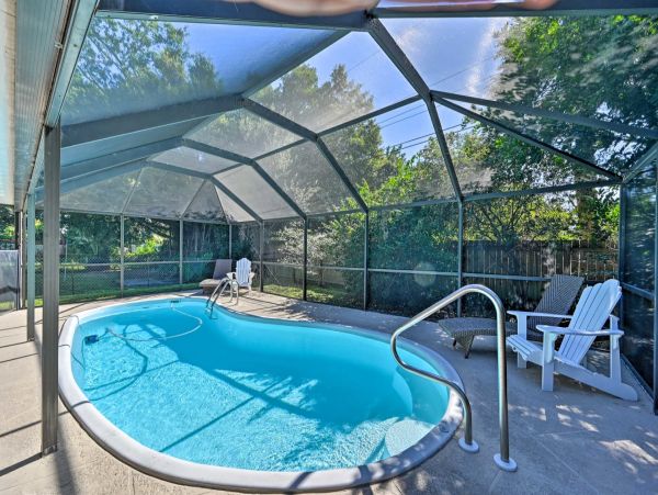 Walk to Beach Naples Vacation Home with Pool